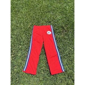 80s Vintage Sand Knit Adults' Med Philadelphia 76ers Warm Up Pants